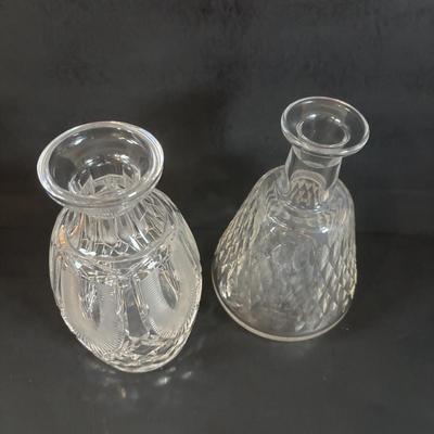 LOT 362: Baccarat & Waterford Crystal Decanters w/No Stoppers