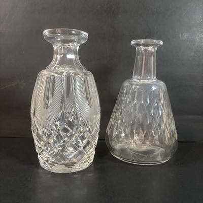 LOT 362: Baccarat & Waterford Crystal Decanters w/No Stoppers