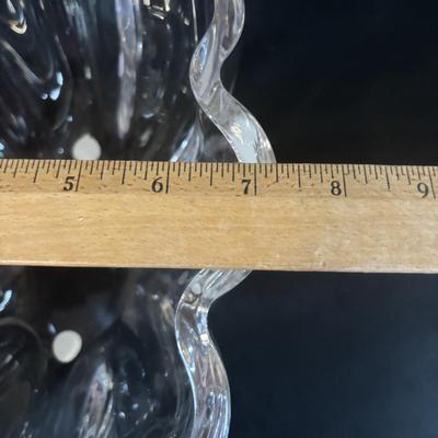 LOT 364: Orrefors Oval Scalloped Cystal Bowl