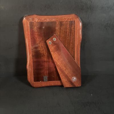 LOT 366: Kelvin Chen No533 Enamel Trinket Box Signed w/Certificate, Milk Glass Powder Jar, Frosted White Glass Vase, Picture Frames &...