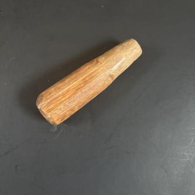 LOT 367: Antique Wicker Wrapped Bottle w/Wooden Stopper & Asbestos Sad Iron