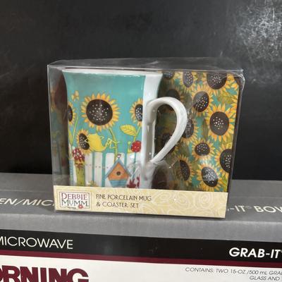 LOT 368: New in Box Corning Ware Grab-it Bowl Set, Philippe Deshoulieres Casserole Dish White Porcelain Blanc De Blanc France 2Qt, &...