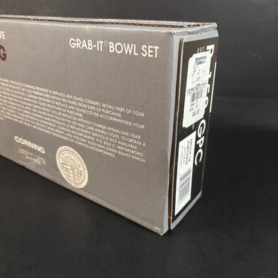 LOT 368: New in Box Corning Ware Grab-it Bowl Set, Philippe Deshoulieres Casserole Dish White Porcelain Blanc De Blanc France 2Qt, &...