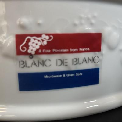 LOT 368: New in Box Corning Ware Grab-it Bowl Set, Philippe Deshoulieres Casserole Dish White Porcelain Blanc De Blanc France 2Qt, &...