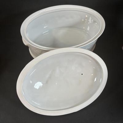 LOT 368: New in Box Corning Ware Grab-it Bowl Set, Philippe Deshoulieres Casserole Dish White Porcelain Blanc De Blanc France 2Qt, &...