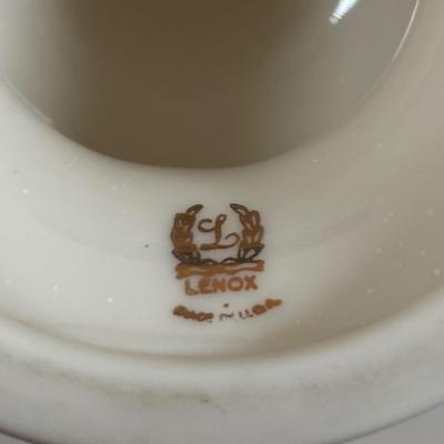 LOT 369: Lenox Judaic Collection Kiddush Cup, Crystal Kiddush Judaic Cup, Lenox Venus Collection Nut/Candy Dish, Table Runner &...