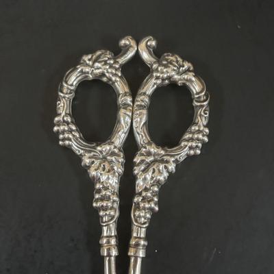 LOT 373: Grape Scissors w/Sterling Silver Handles