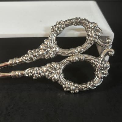 LOT 373: Grape Scissors w/Sterling Silver Handles