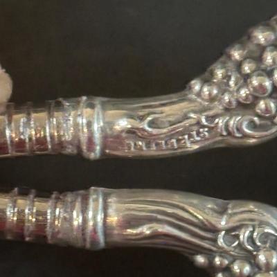 LOT 373: Grape Scissors w/Sterling Silver Handles