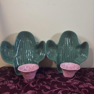 LOT 375: Treasure Craft Cactus Chip & Dip Sets, 222 Fifth Pico De Gallo-Bright Bowls & The Euro Chopper