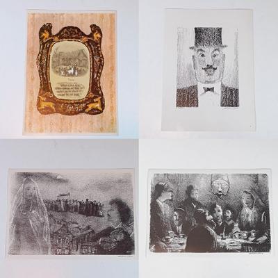 LOT 432: A Selection of Books on Jewish Literature w/ Hugo Steiner-Prag's 'Designs for a Machzor' Prints & Miriam...