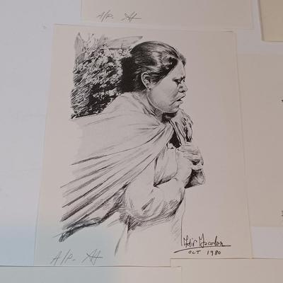 LOT 433: Collection of Art Prints- Ruth Blumenthal 'Faces of Israel', 'Ancient Maps of Jerusalem ' & Adir Ascalon