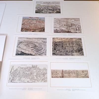 LOT 433: Collection of Art Prints- Ruth Blumenthal 'Faces of Israel', 'Ancient Maps of Jerusalem ' & Adir Ascalon