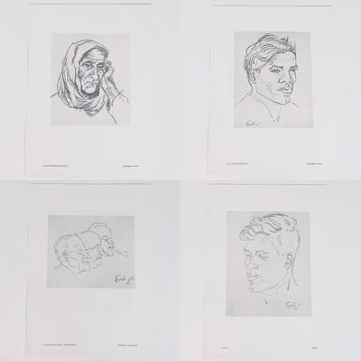 LOT 433: Collection of Art Prints- Ruth Blumenthal 'Faces of Israel', 'Ancient Maps of Jerusalem ' & Adir Ascalon