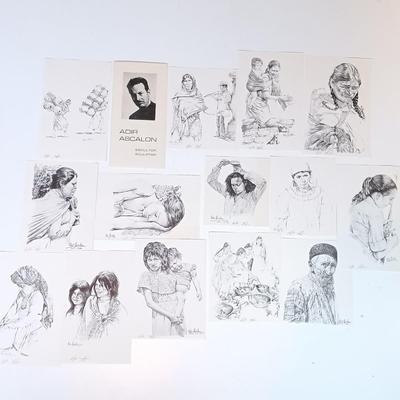 LOT 433: Collection of Art Prints- Ruth Blumenthal 'Faces of Israel', 'Ancient Maps of Jerusalem ' & Adir Ascalon