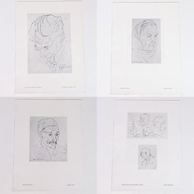 LOT 433: Collection of Art Prints- Ruth Blumenthal 'Faces of Israel', 'Ancient Maps of Jerusalem ' & Adir Ascalon