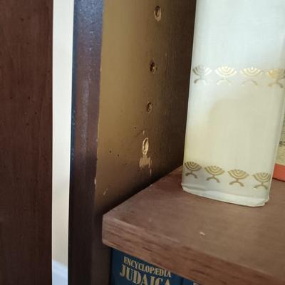 LOT 434: Vintage Wood Book Cabinet