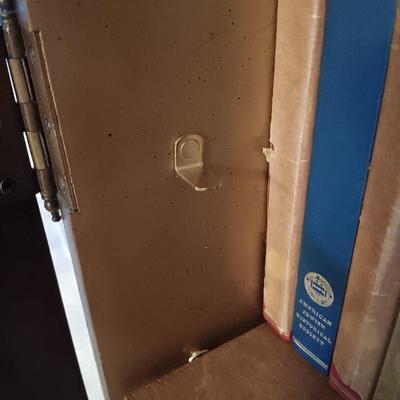 LOT 434: Vintage Wood Book Cabinet