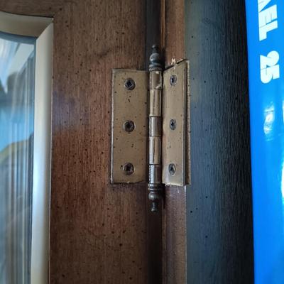 LOT 434: Vintage Wood Book Cabinet