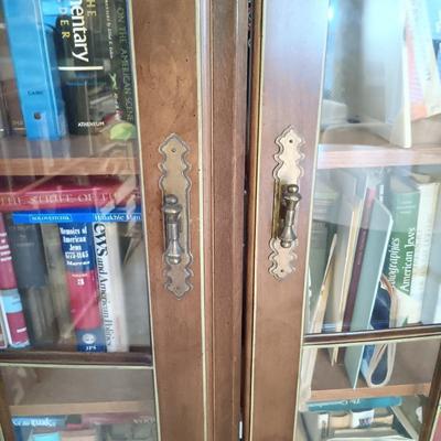 LOT 434: Vintage Wood Book Cabinet