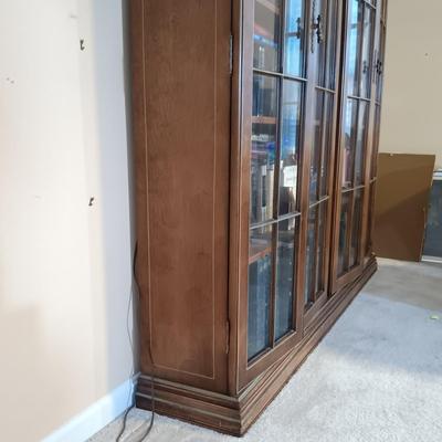 LOT 434: Vintage Wood Book Cabinet