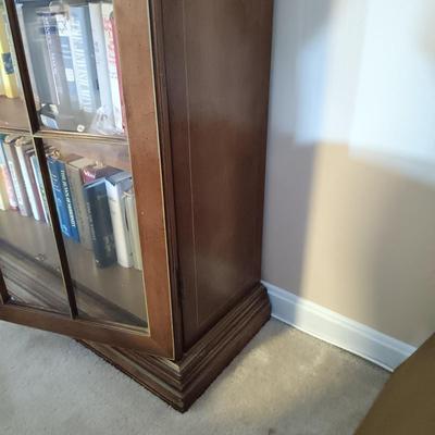 LOT 434: Vintage Wood Book Cabinet