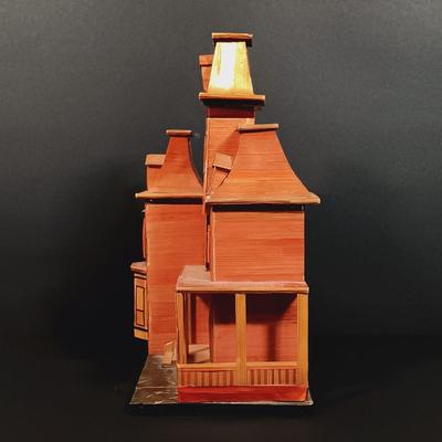 LOT 435: Vintage 1978 REO Meow Straw House Trinket Boxes with Storage Boxes