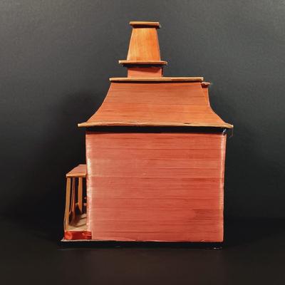 LOT 435: Vintage 1978 REO Meow Straw House Trinket Boxes with Storage Boxes