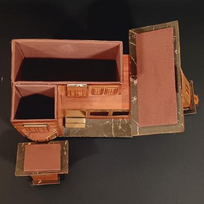 LOT 435: Vintage 1978 REO Meow Straw House Trinket Boxes with Storage Boxes