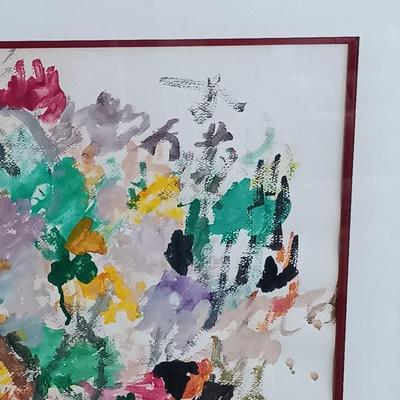 LOT 438: Pair of Abstract Art Paintings by Sam Gruber