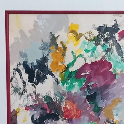 LOT 438: Pair of Abstract Art Paintings by Sam Gruber