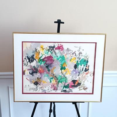 LOT 438: Pair of Abstract Art Paintings by Sam Gruber