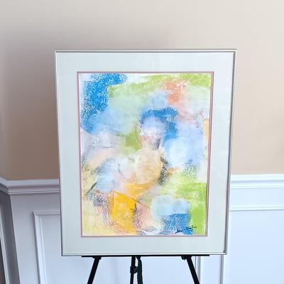 LOT 438: Pair of Abstract Art Paintings by Sam Gruber