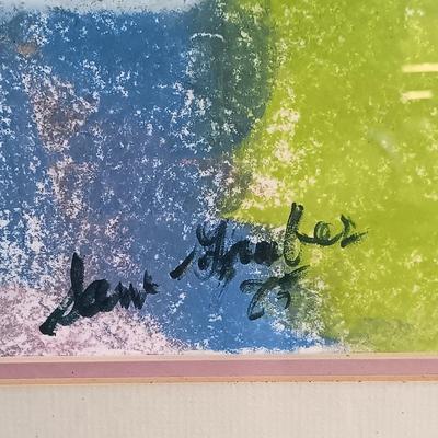 LOT 438: Pair of Abstract Art Paintings by Sam Gruber