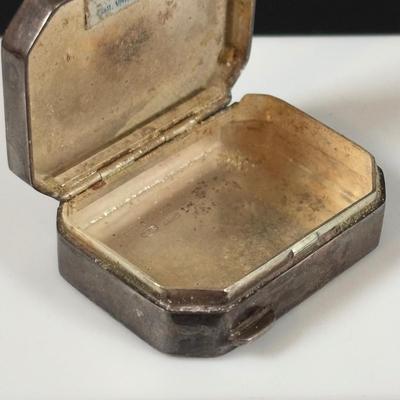 LOT 458: Sterling Silver Collection Letter Opener, A Mano Enameled Trinket Box, Zadok Arts Fiddler, Set of 6 Miniature Candle Holders