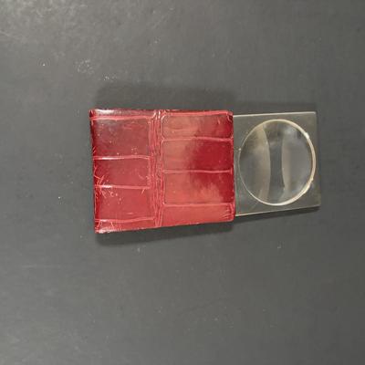 LOT 460: Ladies Gloves, Coin Purses, Bookmarkers, Eschenbach Optik Magnifying Glass, Vintage Fabric Glove Valet/Keeper in a Floral...