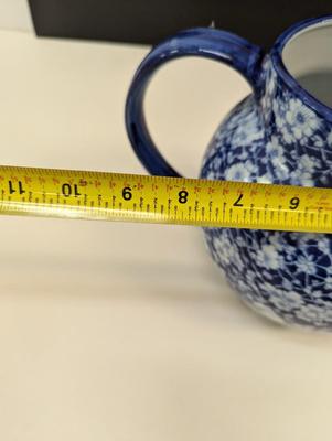 Vintage Ironstone Blue & White Water Pitcher