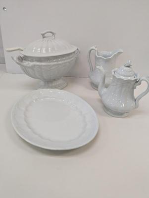 Stamped Ironstone China Elsmore & Forster Turnstall Halleck Shape