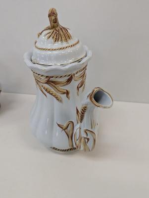 Elsmore & Forster Laurel Wreath Ceres Wheat Copper Luster Teapot Tunstall