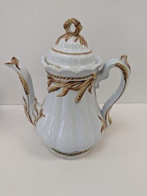 Elsmore & Forster Laurel Wreath Ceres Wheat Copper Luster Teapot Tunstall