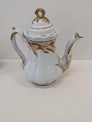 Elsmore & Forster Laurel Wreath Ceres Wheat Copper Luster Teapot Tunstall