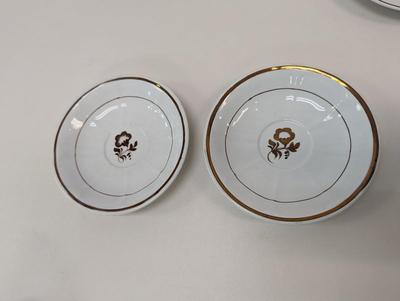 Morning Glory Ironstone Teapot Cups & Saucers