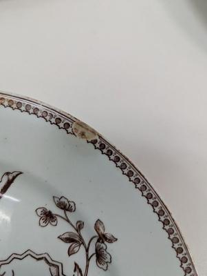 Thomas Elsmore & Son Brown Transfer-ware Aesthetic Pattern Dishes