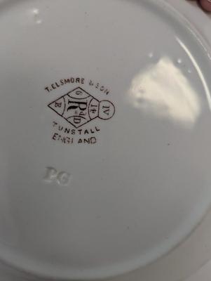 Thomas Elsmore & Son Brown Transfer-ware Aesthetic Pattern Dishes