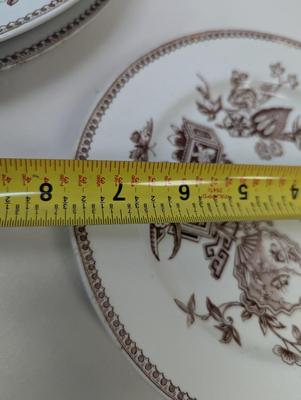 Thomas Elsmore & Son Brown Transfer-ware Aesthetic Pattern Dishes