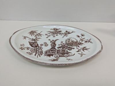 Thomas Elsmore & Son Brown Transfer-ware Aesthetic Pattern Dishes