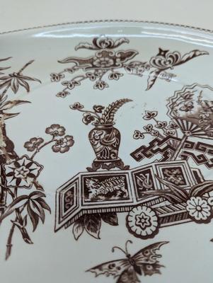 Thomas Elsmore & Son Brown Transfer-ware Aesthetic Pattern Dishes