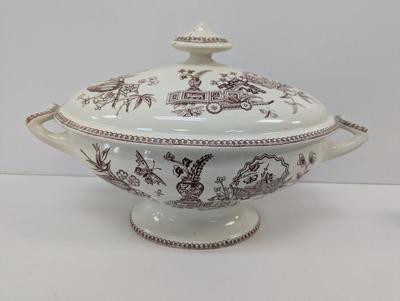 Thomas Elsmore & Son Brown Transfer-ware Aesthetic Pattern Dishes