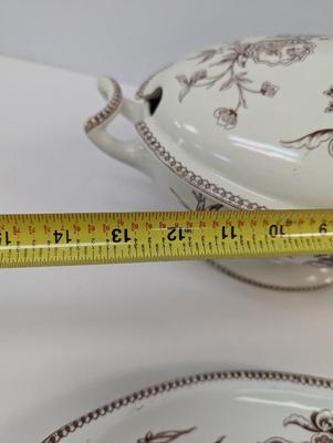 Thomas Elsmore & Son Brown Transfer-ware Aesthetic Pattern Dishes