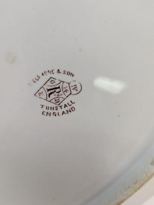 Thomas Elsmore & Son Brown Transfer-ware Aesthetic Pattern Dishes